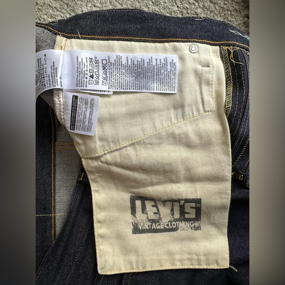 Levi’s vintage clothing 1954 501z 32x30 raw selvedge denim jeans - Picture 5 of 8